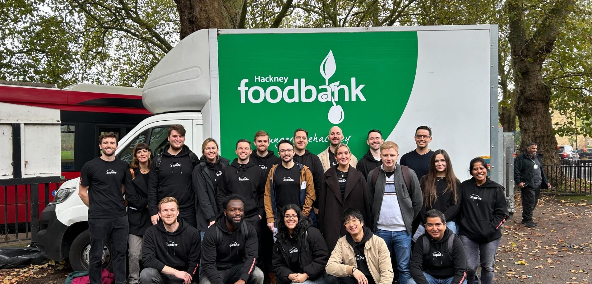 Team Ziipline at Hacney Food Bank for a VTO Day